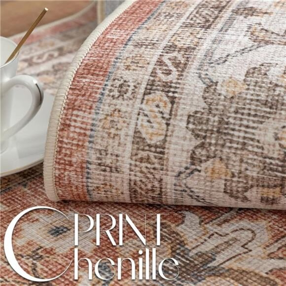 Area Rug Entryway Rug Brick Red Area Rug Kitchen Floor Cover Foldable Thin Rug - Picture 2 of 7